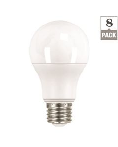 3580139 - 8-PK EcoSmart 60-Watt Equiv A19 Non-Dimmable LED Light Bulb Soft White (309672281)