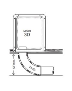 3D - DRYER BOX DOWNFLOW 3-1/2"  2X4 WALL