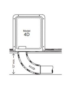 4D - DRYER BOX DOWNFLOW 4-1/4" 2X6 WALL
